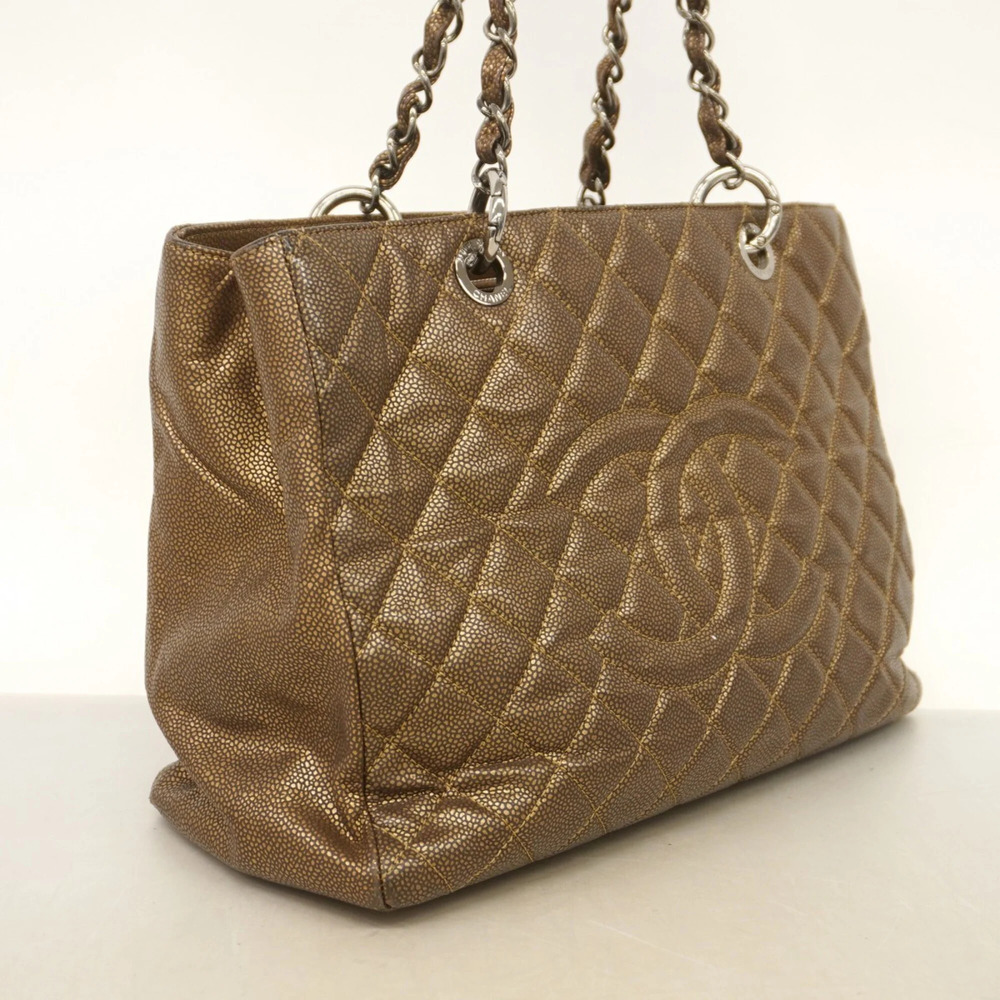 CHANEL Brown Caviar Leather Tote Bag - Picture 2 of 11